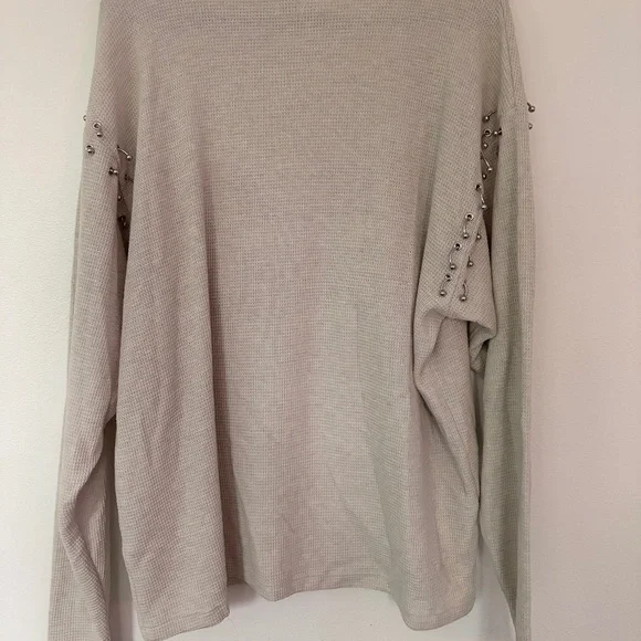 BOYS LIE O/S "STITCH ME UP" THERMAL BOYFRIEND LONGSLEEVE - Picture 5 of 6